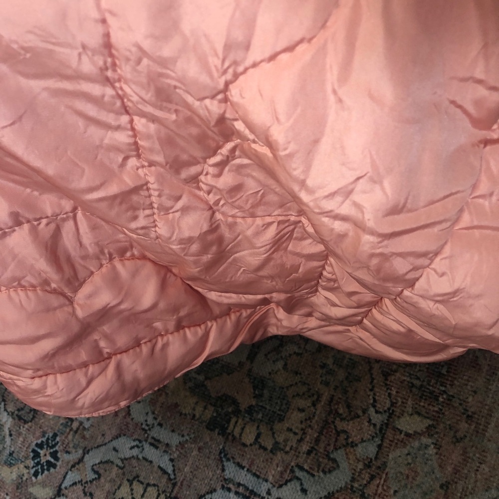 Vintage Peach Satin Coverlet Bedspread 68 x 78 - Picture 5 of 12